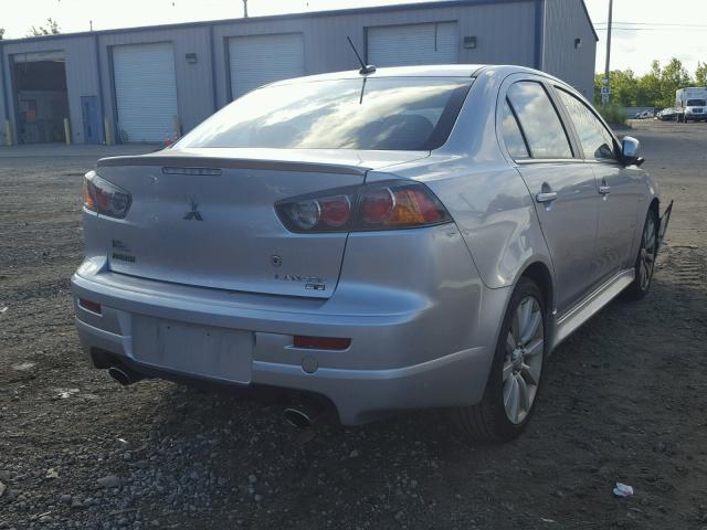 JA32V6FV5BU004555 - 2011 MITSUBISHI LANCER RAL SILVER photo 4