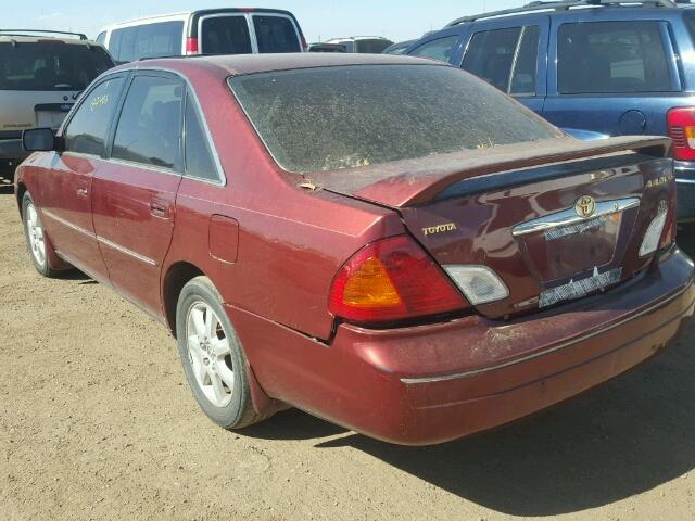 4T1BF28B52U240726 - 2002 TOYOTA AVALON XL RED photo 3