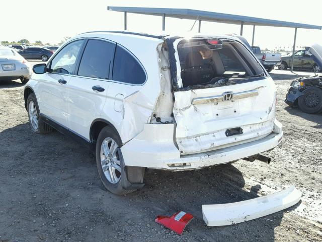 3CZRE3H57AG703256 - 2010 HONDA CR-V EX WHITE photo 3