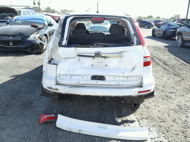 3CZRE3H57AG703256 - 2010 HONDA CR-V EX WHITE photo 9