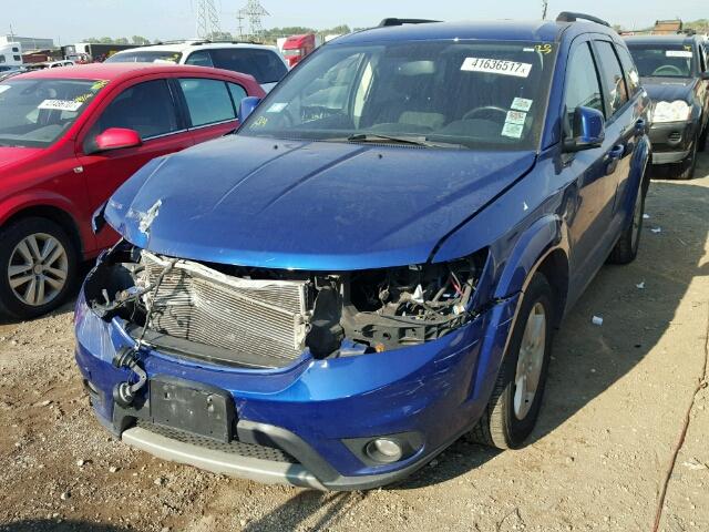 3C4PDCBG8CT395115 - 2012 DODGE JOURNEY SX BLUE photo 2