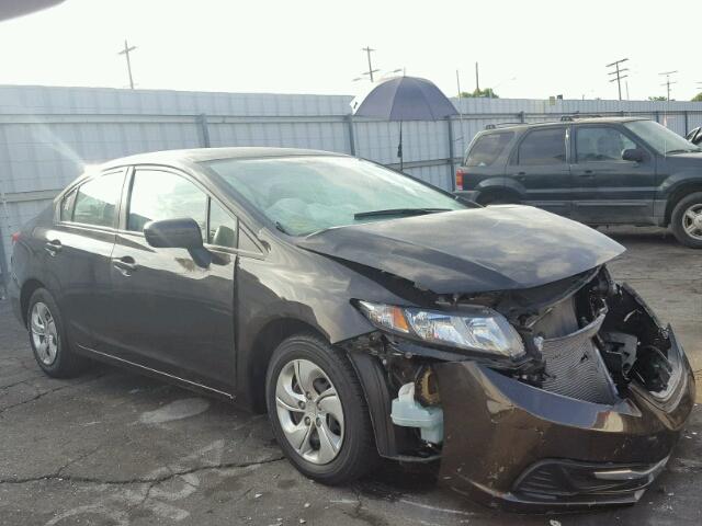 2HGFB2F58EH507008 - 2014 HONDA CIVIC LX BLACK photo 1