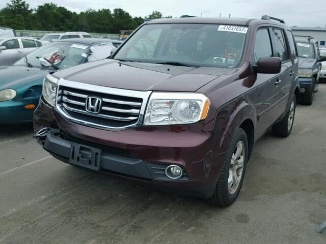 5FNYF4H73DB039232 - 2013 HONDA PILOT MAROON photo 2