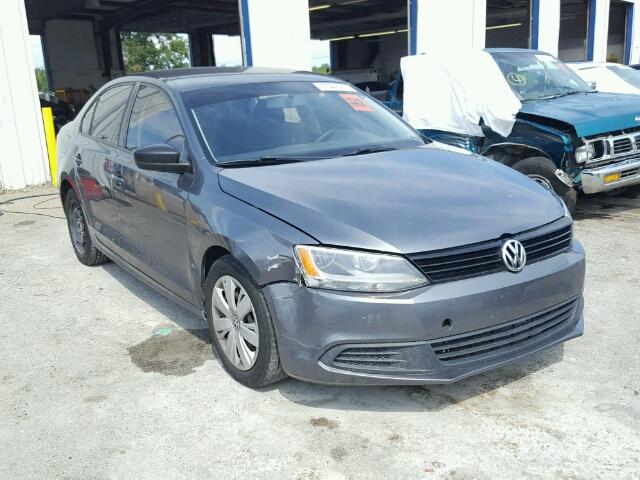 3VW2K7AJ6BM092571 - 2011 VOLKSWAGEN JETTA BASE GRAY photo 1