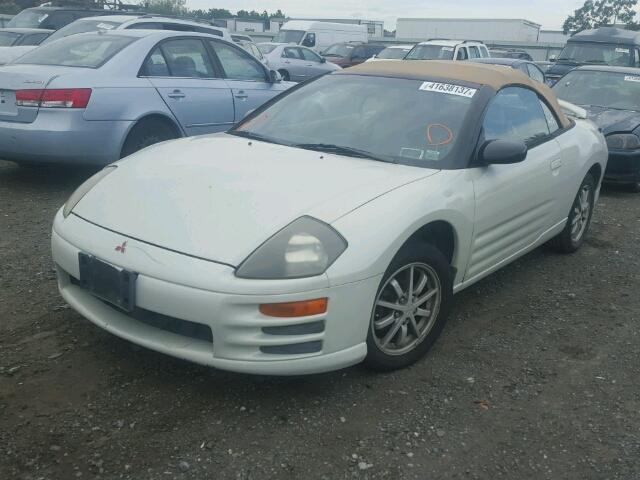 4A3AE35G01E005052 - 2001 MITSUBISHI ECLIPSE WHITE photo 2