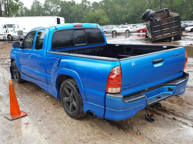 5TETU22N58Z514055 - 2008 TOYOTA TACOMA X-R BLUE photo 3