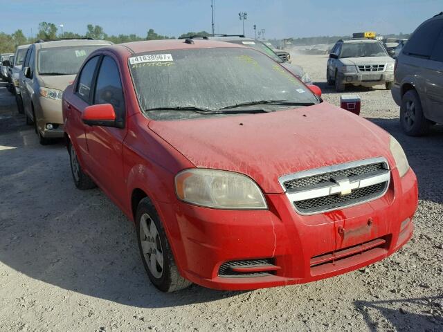 KL1TD56E39B611764 - 2009 CHEVROLET AVEO LS RED photo 1