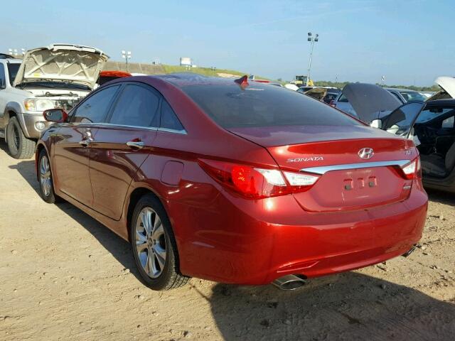 5NPEC4AB2BH305784 - 2011 HYUNDAI SONATA SE 红色 照片 3