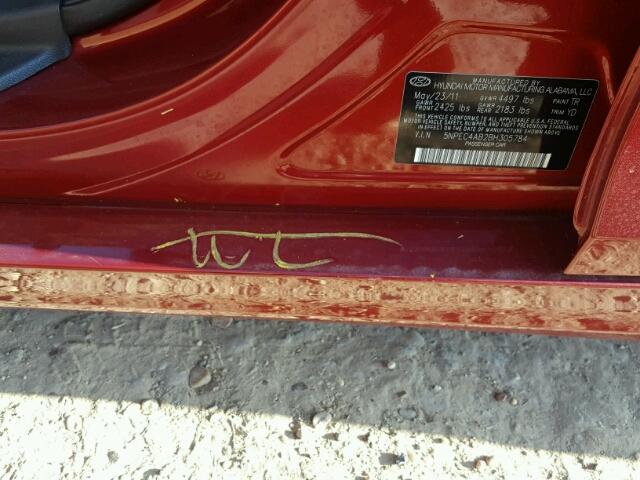 5NPEC4AB2BH305784 - 2011 HYUNDAI SONATA SE 红色 照片 9