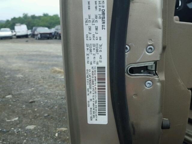 1J4FT47B29D220207 - 2009 JEEP COMPASS SP BEIGE photo 10