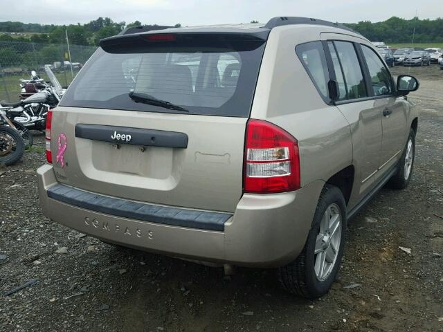 1J4FT47B29D220207 - 2009 JEEP COMPASS SP BEIGE photo 4