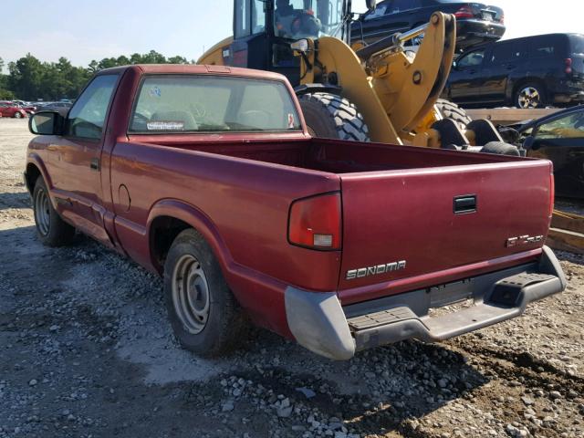 1GTCS14Z9R8511419 - 1994 GMC SONOMA MAROON photo 3