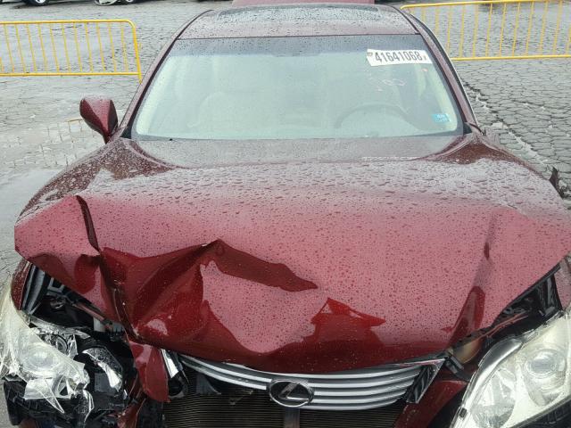 JTHBJ46G172148429 - 2007 LEXUS ES 350 BURGUNDY photo 7