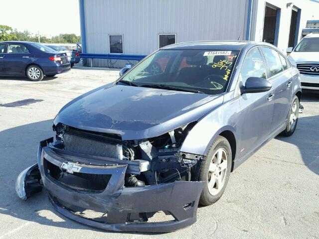 1G1PC5SB6E7190394 - 2014 CHEVROLET CRUZE BLUE photo 2