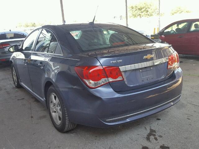 1G1PC5SB6E7190394 - 2014 CHEVROLET CRUZE BLUE photo 3