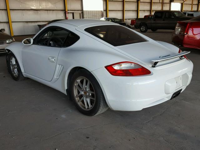 WP0AA29887U760069 - 2007 PORSCHE CAYMAN S WHITE photo 3