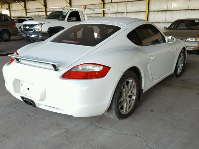 WP0AA29887U760069 - 2007 PORSCHE CAYMAN S WHITE photo 4