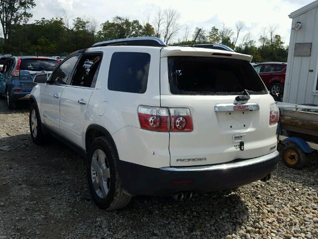 1GKEV23728J250006 - 2008 GMC ACADIA WHITE photo 3