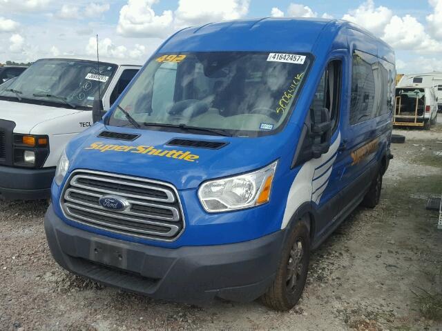 1FBZX2CG1FKB25579 - 2015 FORD TRANSIT T- BLUE photo 2