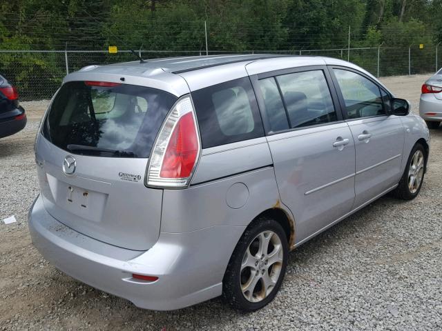 JM1CR293280313817 - 2008 MAZDA 5 SILVER photo 4