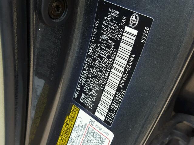 4T1BE46K47U509601 - 2007 TOYOTA CAMRY NEW GRAY photo 10