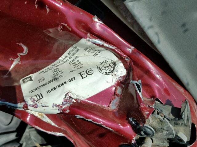 1G2NE52E65M222219 - 2005 PONTIAC GRAND AM S Bordo foto 10