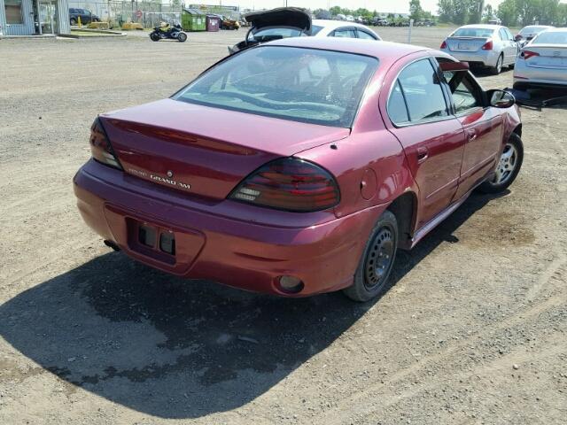 1G2NE52E65M222219 - 2005 PONTIAC GRAND AM S Bordo foto 4
