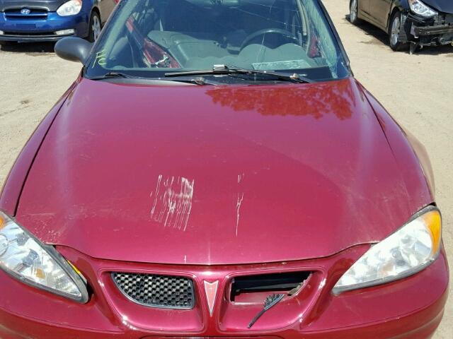 1G2NE52E65M222219 - 2005 PONTIAC GRAND AM S Bordo foto 7