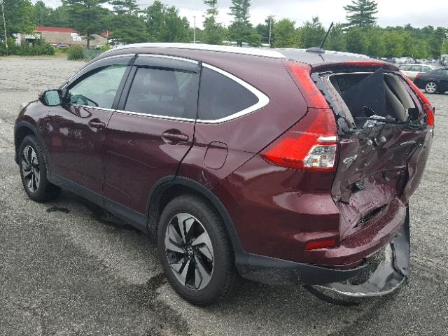 5J6RM4H98GL092659 - 2016 HONDA CR-V TOURI MAROON photo 3