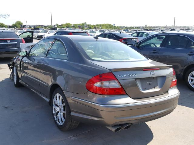 WDBTJ72HX8F252545 - 2008 MERCEDES-BENZ CLK 550 GRAY photo 3