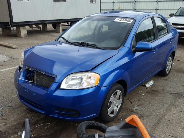 KL1TD5DE6AB103263 - 2010 CHEVROLET AVEO LS BLUE photo 2