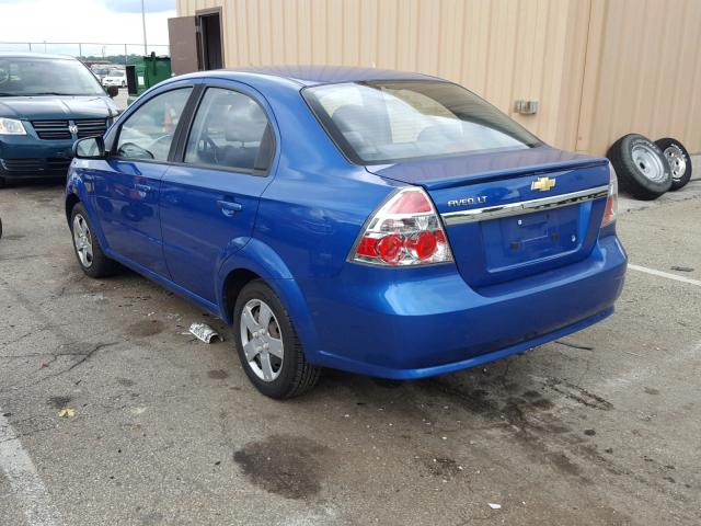 KL1TD5DE6AB103263 - 2010 CHEVROLET AVEO LS BLUE photo 3