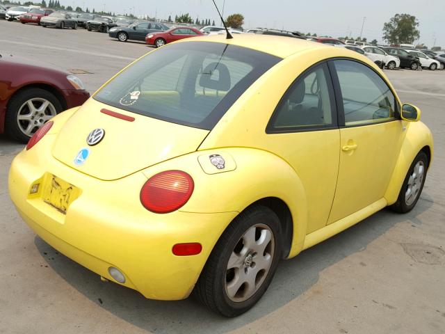 3VWCK21C22M406452 - 2002 VOLKSWAGEN NEW BEETLE 黄色 照片 4