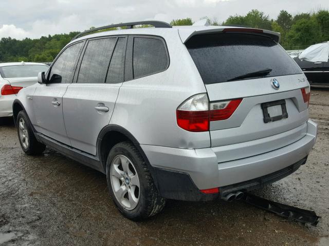 WBXPC93477WF25059 - 2007 BMW X3 3.0SI SILVER photo 3