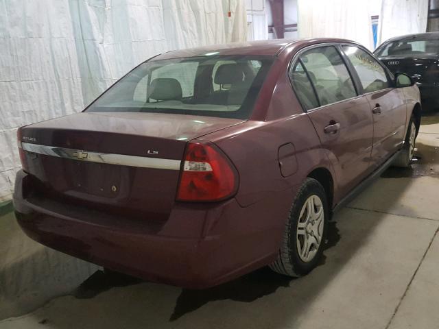1G1ZS58F47F290380 - 2007 CHEVROLET MALIBU LS 红色 照片 4