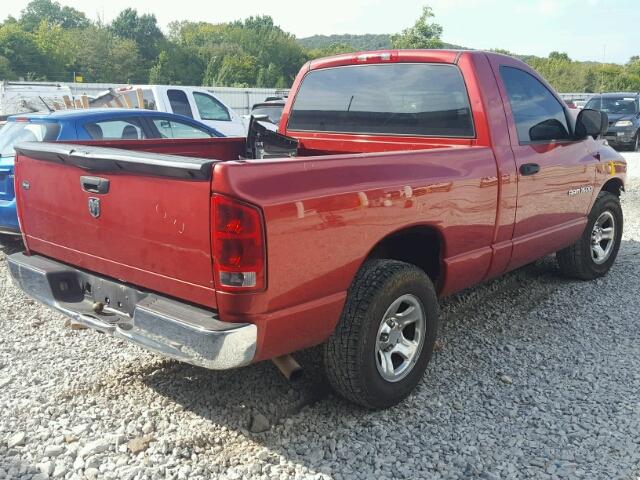 1D7HA16K56J161242 - 2006 DODGE RAM 1500 S RED photo 4