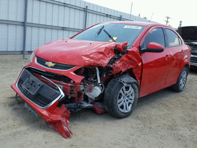 1G1JB5SHXH4148152 - 2017 CHEVROLET SONIC LS 红色 照片 2