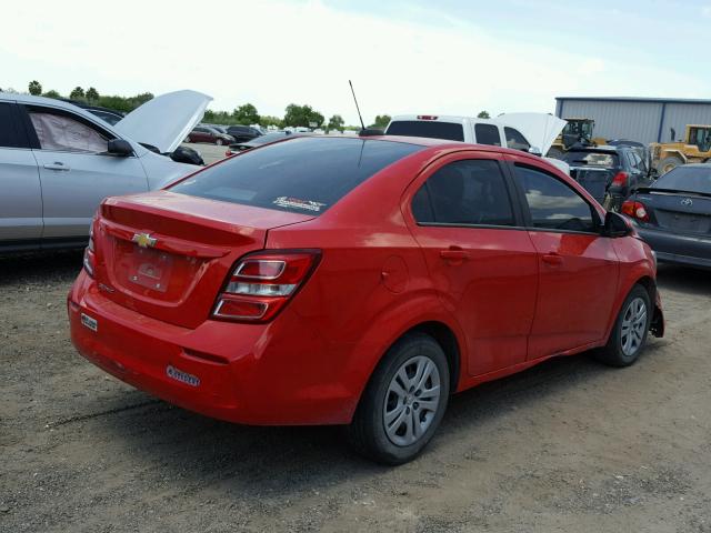 1G1JB5SHXH4148152 - 2017 CHEVROLET SONIC LS 红色 照片 4