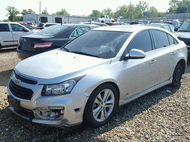 1G1PG5SB3F7223745 - 2015 CHEVROLET CRUZE LTZ SILVER photo 2