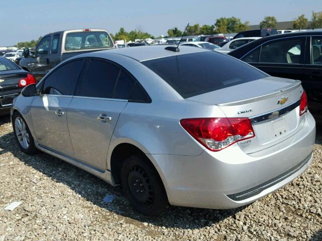 1G1PG5SB3F7223745 - 2015 CHEVROLET CRUZE LTZ SILVER photo 3