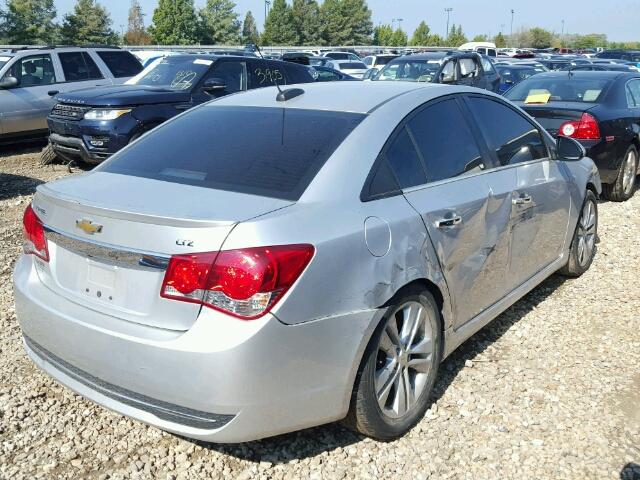 1G1PG5SB3F7223745 - 2015 CHEVROLET CRUZE LTZ SILVER photo 4