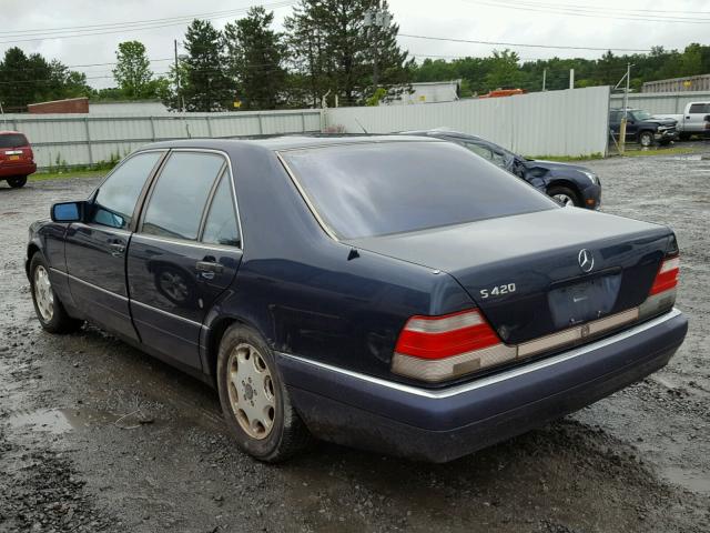 WDBGA43E0SA232460 - 1995 MERCEDES-BENZ S 420 BLUE photo 3