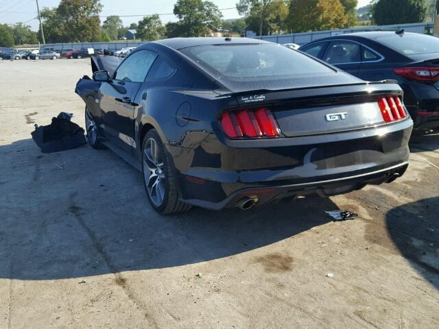 1FA6P8CF7H5332591 - 2017 FORD MUSTANG GT BLACK photo 3