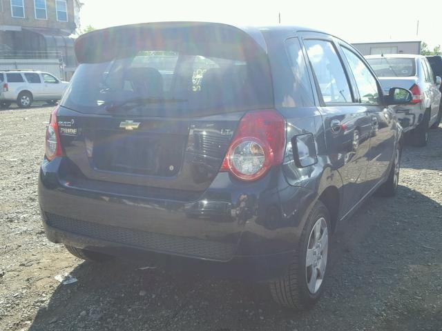 KL1TD66E09B395443 - 2009 CHEVROLET AVEO LS BLACK photo 4