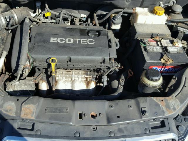 KL1TD66E09B395443 - 2009 CHEVROLET AVEO LS BLACK photo 7