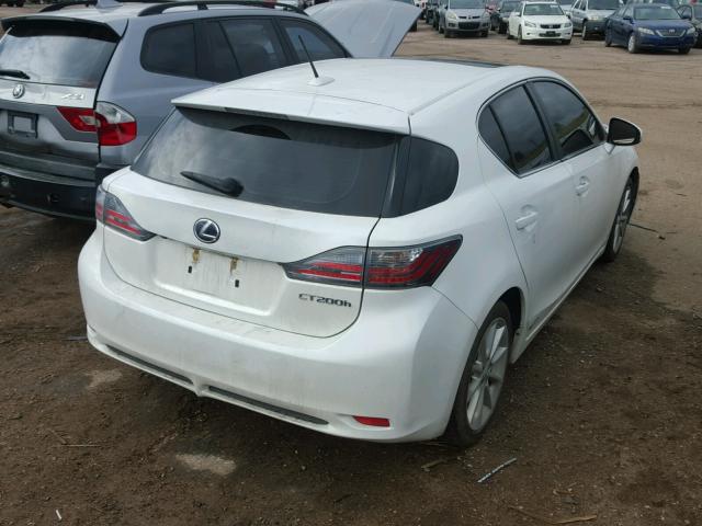 JTHKD5BH0D2133072 - 2013 LEXUS CT WHITE photo 4