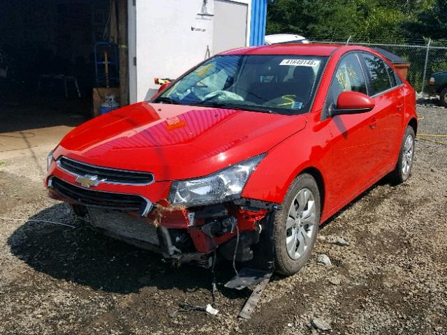 1G1PC5SB9F7215449 - 2015 CHEVROLET CRUZE LT RED photo 2