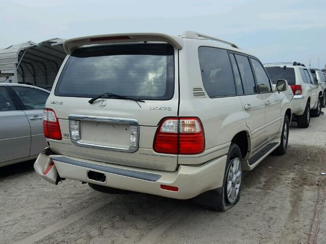 JTJHT00W133528810 - 2003 LEXUS LX 470 CREAM photo 4