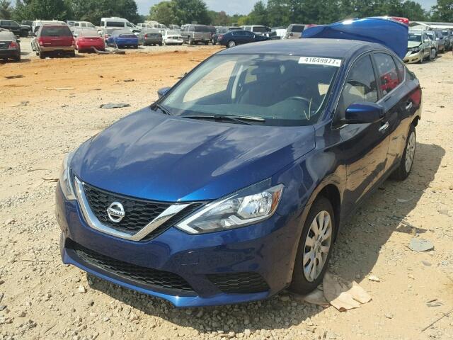 3N1AB7AP8GY311763 - 2016 NISSAN SENTRA S BLUE photo 2