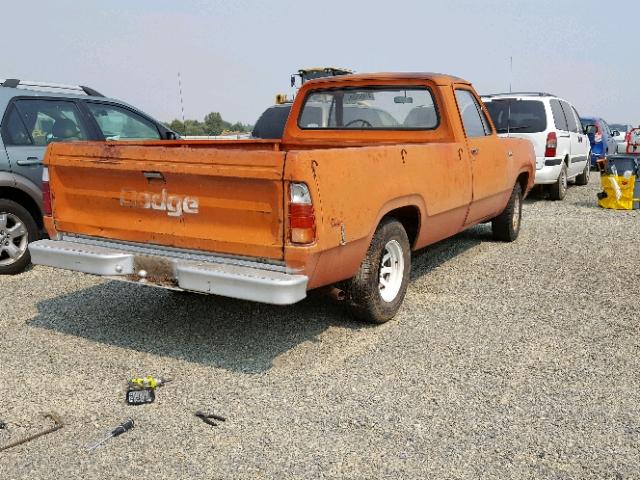 D14AF3S165175 - 1973 DODGE 100 ORANGE photo 4